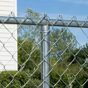 Clôture à mailles de chaîne en PVC Leadwalking OEM Fabrication de clôture à mailles de chaîne enduites de PVC personnalisées Chine Porte galvanisée de 1.0m de largeur 4 FT
