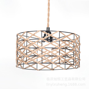 Hemp <b>Rope</b> Lampshade Cylinder Industrial Style Eco Friendly For Bars Cafes Restaurants Clothing Stores - Product Image 5