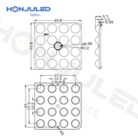 Lentille optique moulée par injection personnalisée en matériau PC HONJU Chine avec indice de protection IP65, angle de faisceau de 60° pour éclairage LED de rue 5050