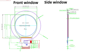 <span class=keywords><strong>AMELIN</strong></span> Pantalla LCD Circular TFT de 2.1 Pulgadas con Retroiluminación LED, Controlador ST7701S, IPS Full View, Resolución 480x480, Interfaz SPI de Alta Gama - Product Image 6