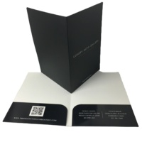 Carpeta de presentación de documentos A4 personalizada, carpeta de archivos con logotipo, ranura para tarjeta de visita de bolsillo