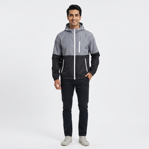 New Style Outdoor Men's Unisex Windbreaker Jacket <b>Stand</b> Collar Front Logo Hooded Breathable Winter <b>Cycling</b> Running Customizable - Product Image 1