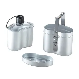 Precio barato Camping Picnic Cantimplora de agua Botella Aluminio Metal Beber Taza Cantimplora para agua