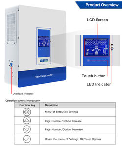 Inversor híbrido <span class=keywords><strong>Easun</strong></span> <span class=keywords><strong>5kw</strong></span> versión estadounidense precio MAX 6 uds paralelo 110V 120V 5kva <span class=keywords><strong>48V</strong></span> inversor solar MPPT de fase dividida - Product Image 5