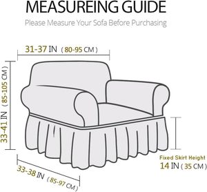 Jacquard Stretchable Solid Color Comfortable Inthetrend <b>Sofa</b> <b>Cover</b> European and American Style Plain Dyed with Thickened Skirt - Product Image 4