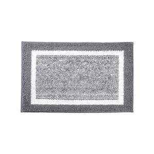 Alfombra de Baño Rectangular Gris de Fibra de Poliéster Absorbente y Antideslizante para Uso en el Baño - Product Image 4