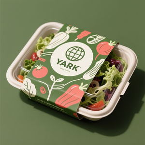 กล่องกระดาษแข็งแบบมีปลอกหุ้มพิมพ์โลโก้ตามสั่ง 350 แกรม คุณภาพสูง สำหรับบรรจุอาหารจานด่วน ผัก และผลไม้ - Product Image 1