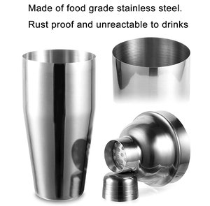 <span class=keywords><strong>Set</strong></span> Boston Shaker, Kit da Barman con Mixer, Pestello, Doppio Jigger, Colino, Cucchiaio per Miscelare, <span class=keywords><strong>Set</strong></span> di 3 Utensili da Bar per Campeggio - Product Image 3