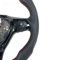 Volant sport en cuir et fibre de carbone à quatre branches avec bouton de klaxon, nouveau design amélioré pour Volkswagen MK7 MK8 MK6 MK5 Touareg