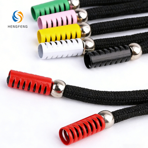 Cordones Redondos de Poliéster Trenzados con Punta Metálica y Bloqueador de Cordón Multicolor Personalizados al por Mayor para Ropa, Zapatillas y Bolsos - Product Image 1