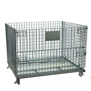 Modular ráp thép lưới <span class=keywords><strong>container</strong></span> số lượng lớn hàng hóa trung bình dây giỏ 32 "* 40" * 34 "HDG Electro mạ - Product Image 1
