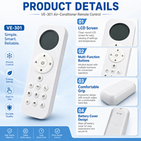 Télécommande FAN avec portée de 8 à 12 m, 4 boutons pour appareils électroménagers, PC, boîtier