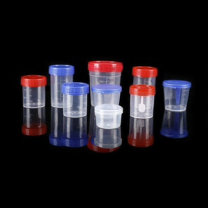 Gobelet d'échantillonnage en plastique Langjian avec bouchon à vis, plusieurs spécifications pour la collecte d'urine, de selles et de crachats - Product Image 1