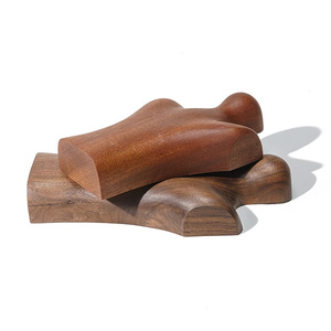 Présentoir à bijoux en bois marron élégant de style <span class=keywords><strong>vintage</strong></span>, <span class=keywords><strong>buste</strong></span> de mannequin pour colliers - Product Image 4