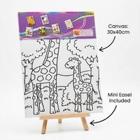 Kit de Pintura por Números DIY al por Mayor para Niños y Adultos, Lienzo Preimpreso, Set de Pintura, Jirafa, Manualidades, Regalo Artístico