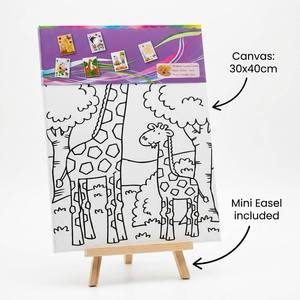 Kit de <span class=keywords><strong>Pintura</strong></span> <span class=keywords><strong>por</strong></span> Números DIY al <span class=keywords><strong>por</strong></span> Mayor para Niños y Adultos, Lienzo Preimpreso, Set de <span class=keywords><strong>Pintura</strong></span>, Jirafa, Manualidades, Regalo Artístico - Product Image 4