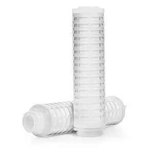 Water Filtration Micron Pleated Filter Cartridge High Water Flow PP PES PTFE