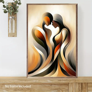<span class=keywords><strong>Cuadro</strong></span> Abstracto de <span class=keywords><strong>Cubismo</strong></span> sobre Lienzo, Arte Mural Colorido de Pareja Abrazada, Pintura sin Llama, Decoración Moderna para Sala de Estar y Dormitorio - Product Image 1