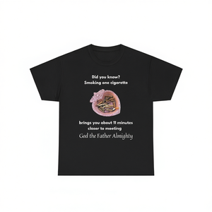 Maglietta con stampa digitale divertente a tema sigaretta, a maniche corte, girocollo, unisex, promozionale - Product Image 2