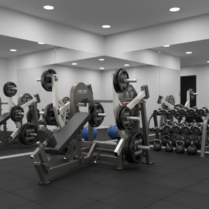 Máquina de remo comercial ajustable con carga de placas para entrenamiento de espalda - Product Image 1