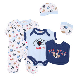 Vente en gros d'usine, ensemble layette d'été en coton <span class=keywords><strong>de</strong></span> haute qualité pour bébé, vêtements pour nouveaux-nés - Product Image 3