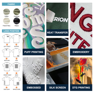 เสื้อยืดโอเวอร์ไซส์ 230 กรัม ผ้าหนา 100% ผ้าฝ้าย สไตล์สตรีทแวร์ พิมพ์ลายหนา ปักลายโลโก้ตามสั่ง - Product Image 6