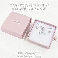 Logo personnalisé Carton Papier Tiroir Bijoux Emballage Coffrets Cadeaux Collier Boucle D'oreille Bracelet Bague Bijoux Boîte À Bijoux