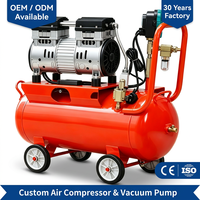 Compresor de Aire Comercial de 220V, Sin Aceite, Refrigerado por Aire, 50L, 1.5kW, 0.8Mpa, Bajo Ruido