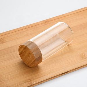 Tarro de almacenamiento de alimentos de vidrio de borosilicato, 200ml, 250ml, 300ml, ecológico, hermético, con tapa de bambú de madera - Product Image 6