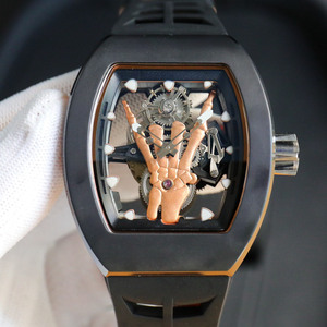 <span class=keywords><strong>Montre</strong></span> mécanique pour homme la plus vendue, modèle 66, <span class=keywords><strong>avec</strong></span> cadran squelette, entièrement noire, étanche, résistante aux chocs, élégante, pour homme d'affaires - Product Image 2