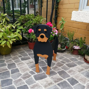Vente chaude, pots de fleurs en plastique pour jardin, décoration extérieure, design mignon de dessin animé d'animaux, chiens - Product Image 5