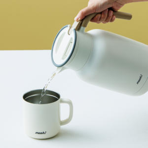 ¡La base de calidad fantástica gira suavemente! Frasco de vacío de mesa de acero inoxidable Latte 1,3 1.8L Cafetera manual portátil - Product Image 4