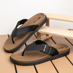 Adjustable Buckle Flip Flops Casual Non Slip <b>Thick</b> <b>Sole</b> Summer Outdoor Beach Walking Sandals - Product Image 4