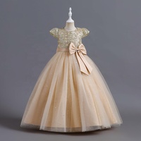 Nouvelle Robe Décontractée pour Filles 2026 Grande Taille à Paillettes et Fleurs, Respirante, Coupe Évasée, Longueur Cheville, Style Princesse, Motif Uni