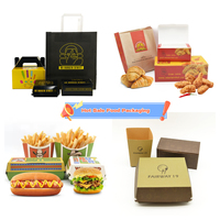 Boîtes d'emballage personnalisées pour enfants, en papier, pour hamburgers, frites, poulet frit, ailes de poulet, pour la restauration rapide