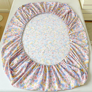Parure de lit 3 pièces en polyester <span class=keywords><strong>imprimé</strong></span> floral sur mesure, <span class=keywords><strong>drap</strong></span>-<span class=keywords><strong>housse</strong></span> respirant anti-poussière à poches profondes pour la maison - Product Image 5