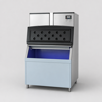 Machine à glaçons commerciale haute capacité avec une capacité de 200 kg et un stockage de 120 kg de glace, équipement de fabrication de glace certifié CE.