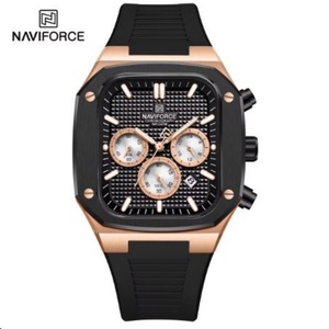 นาฬิกา NAVIFORCE 8037 พร้อมส่ง แฟชั่นสุดฮิต ดีไซน์หรูหรา ขายดีที่สุด นาฬิกาควอตซ์ผู้ชาย สายซิลิโคน - Product Image 4