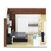 Style classique chambre armoire lit Double maison MOC gros ville série enfants garçons filles jouets blocs de construction briques ensembles