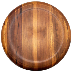 Plato para servir de bambú de madera de acacia Natural 100%, bandeja de fiesta Premium, bandeja para servir de alta calidad - Product Image 6