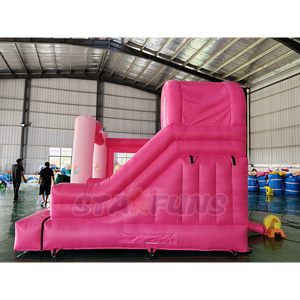 <span class=keywords><strong>Castillo</strong></span> Inflable Comercial Rosa <span class=keywords><strong>de</strong></span> Princesa, <span class=keywords><strong>Castillo</strong></span> Inflable <span class=keywords><strong>de</strong></span> PVC, <span class=keywords><strong>Castillo</strong></span> Inflable con Tobogán para Niños con Soplador - Product Image 5