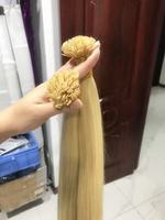 Extensiones de Cabello con Punta en U de Larga Duración, Cabello Humano con Queratina, Extensiones de Cabello Pre-Adheridas Duraderas para Estilismo de Salón, Venta al Por Mayor