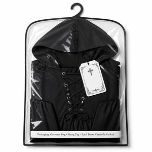 <span class=keywords><strong>Robe</strong></span> de Renaissance Gothique pour Femme, Costume Médiéval d'Halloween avec Corset et Manches Cloche en Velours pour Soirée - Product Image 6