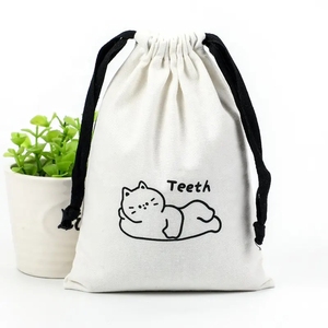 High Quality Medium Cotton <strong>Canvas</strong> <strong>Drawstring</strong> <strong>Pouch</strong> for Shoe and Hat Packaging Storage <strong>Dust</strong> Bag - Product Image 3