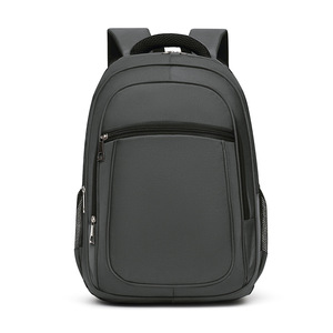 Business Backpack Large Capacity Zipper Closure Solid Color School Education Men High School Students Backpack - Product Image 5