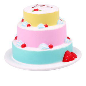 PU Foam Three Layer Cake <b>Squishy</b> Toy Birthday Party Decor Gift - Product Image 3