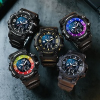 Desain Baru SMAEL 8049 Jam Tangan Digital Sport Diver Layar LED Plastik Bercahaya Alarm Hari/Tanggal Tahan Air 50 Bar Elektronik