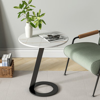 Nouvelle table basse multifonctionnelle de style chinois avec structure en métal et plateau en pierre pour la maison, le salon et la chambre