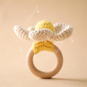 Produits de dropshipping 2026 : Anneaux sonores en bois pour apaiser la fonction auditive du bébé, hochets au crochet – Service de sourcing en Chine - Product Image 2