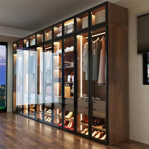 <span class=keywords><strong>Dressing</strong></span> autoportant <span class=keywords><strong>de</strong></span> <span class=keywords><strong>luxe</strong></span> au design moderne avec éclairage LED intégré pour chambre à coucher - Product Image 1
